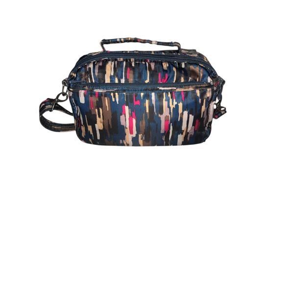 LUG Scoop Crossbody Bag Abstract Blue Pink Multi
Print Travel Purse RFID - Picture 1 of 8